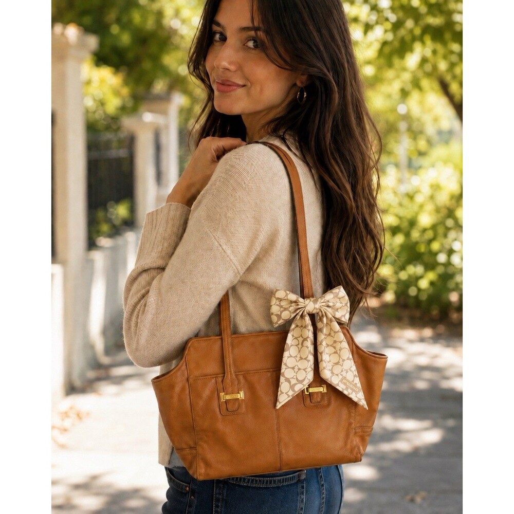 Coach Leather Bag TAYLOR LEATHER ALEXIS CARRYALL NoL1381-F25205 Saddle W/Tie